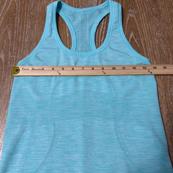Lululemon Run Swiftly Tech Racerback Heathered Angel Blu Womens Small Athlesiure - Picture 5 of 7